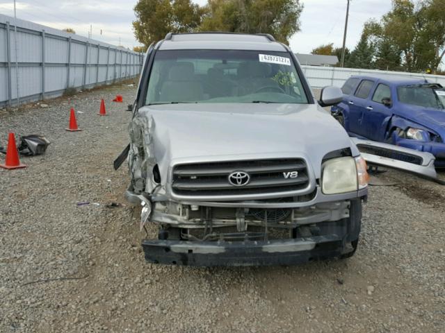 5TDBT44A42S058221 - 2002 TOYOTA SEQUOIA SR SILVER photo 9