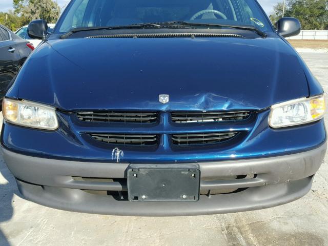 2B4GP44G1YR582567 - 2000 DODGE GRAND CARA BLUE photo 9