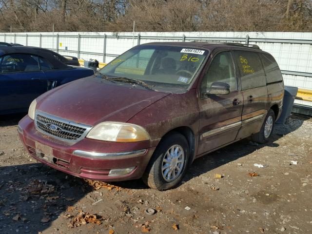 2FMZA5244XBA03876 - 1999 FORD WINDSTAR S BURGUNDY photo 2