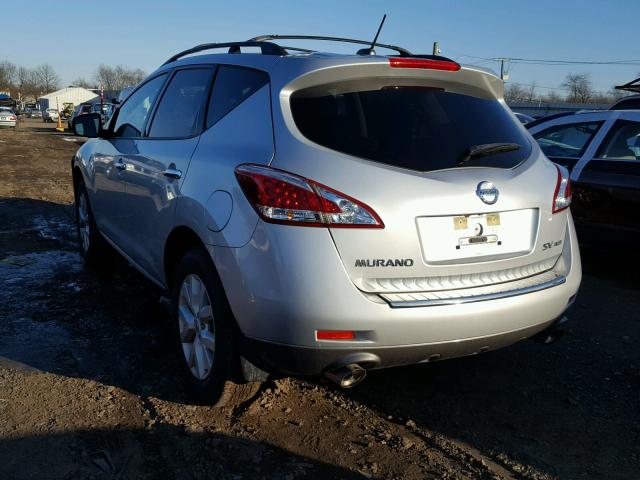 JN8AZ1MW8BW184820 - 2011 NISSAN MURANO S SILVER photo 3