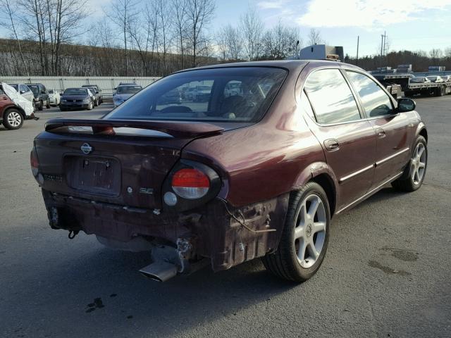 JN1CA31A51T110287 - 2001 NISSAN MAXIMA GXE RED photo 4