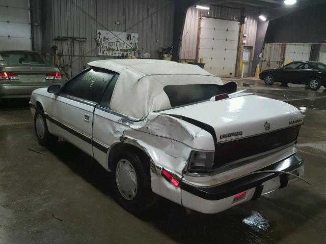 1C3XJ45K7KG236687 - 1989 CHRYSLER LEBARON WHITE photo 3