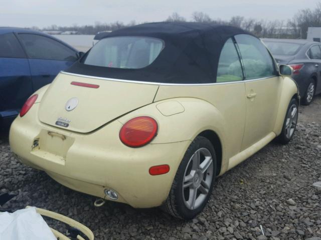 3VWCD21Y74M308266 - 2004 VOLKSWAGEN NEW BEETLE 黄色 照片 4