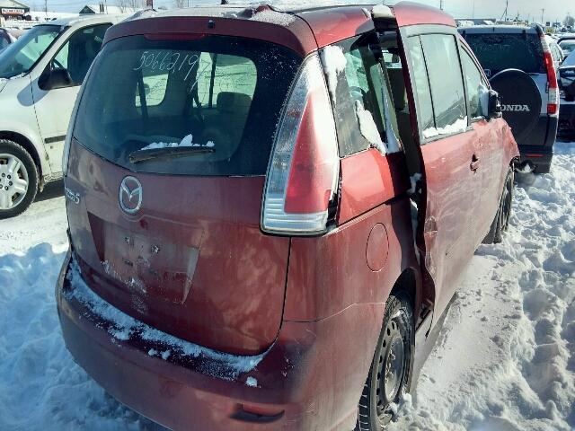 JM1CR293680325355 - 2008 MAZDA 5 RED photo 4