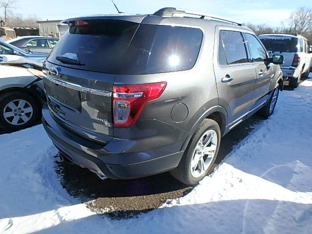 1FM5K8F87FGA74104 - 2015 FORD EXPLORER L CHARCOAL photo 4