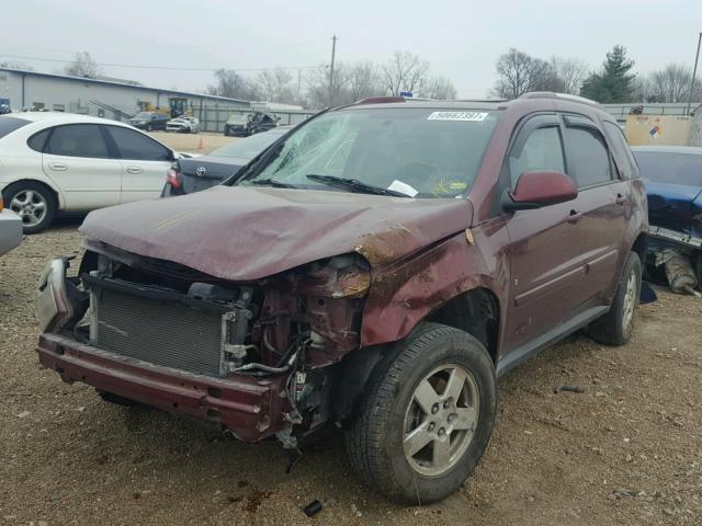 2CNDL33F686292438 - 2008 CHEVROLET EQUINOX LT MAROON photo 2