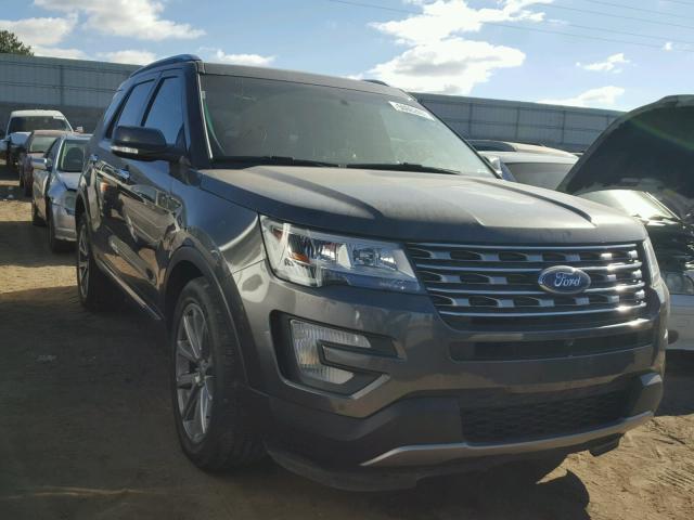 1FM5K7F85GGD15542 - 2016 FORD EXPLORER L CHARCOAL photo 1