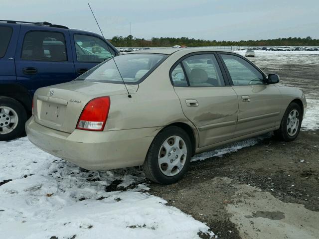 KMHDN45D73U638633 - 2003 HYUNDAI ELANTRA GL BEIGE photo 4