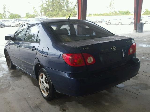 JTDBR32E642036374 - 2004 TOYOTA COROLLA CE BLUE photo 3