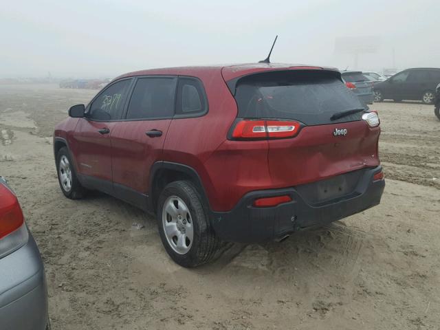 1C4PJLAB0FW579252 - 2015 JEEP CHEROKEE S RED photo 3