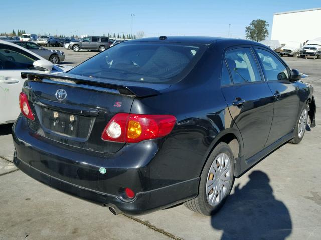 1NXBU40E19Z085710 - 2009 TOYOTA COROLLA BA BLACK photo 4