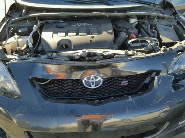 1NXBU40E19Z085710 - 2009 TOYOTA COROLLA BA BLACK photo 7