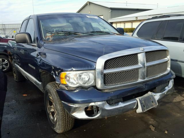 1D7HU18Z82S566162 - 2002 DODGE RAM 1500 BLUE photo 1