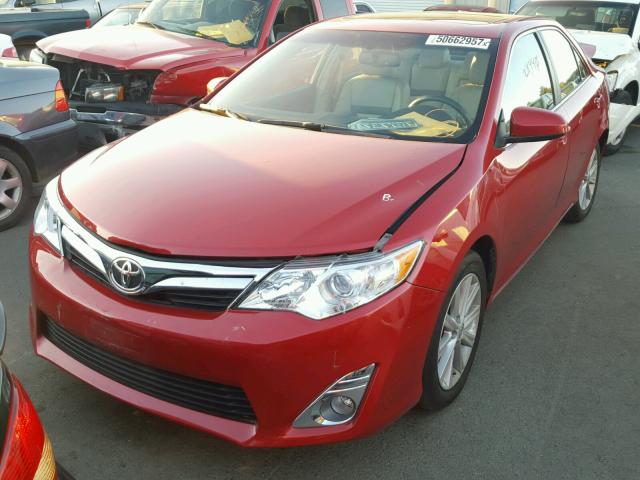 4T4BF1FK0ER393277 - 2014 TOYOTA CAMRY L RED photo 2