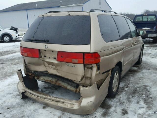 2HKRL18661H541782 - 2001 HONDA ODYSSEY EX GOLD photo 4