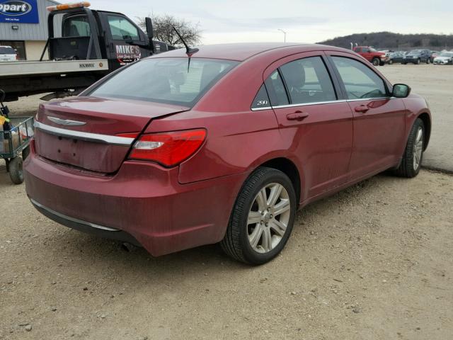 1C3CCBBB5DN679016 - 2013 CHRYSLER 200 TOURIN BURGUNDY photo 4