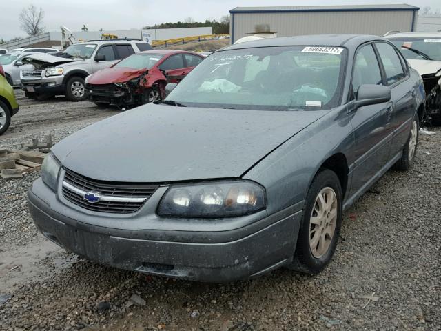 2G1WF52E849214804 - 2004 CHEVROLET IMPALA GRAY photo 2