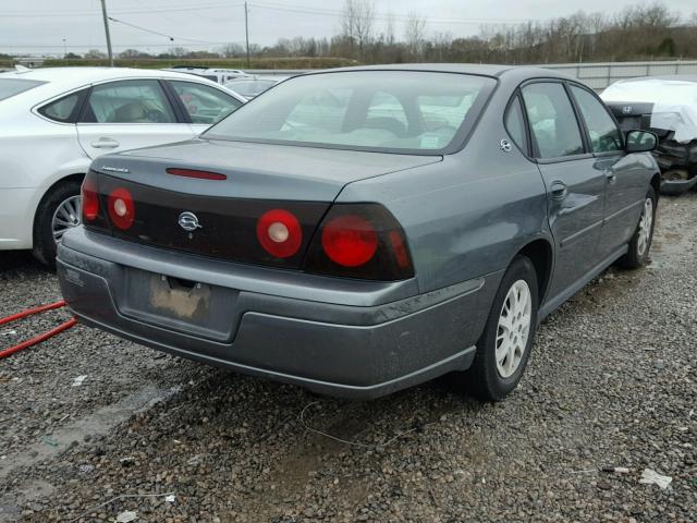 2G1WF52E849214804 - 2004 CHEVROLET IMPALA GRAY photo 4