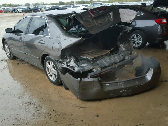 1HGCM56897A015422 - 2007 HONDA ACCORD EX GRAY photo 3