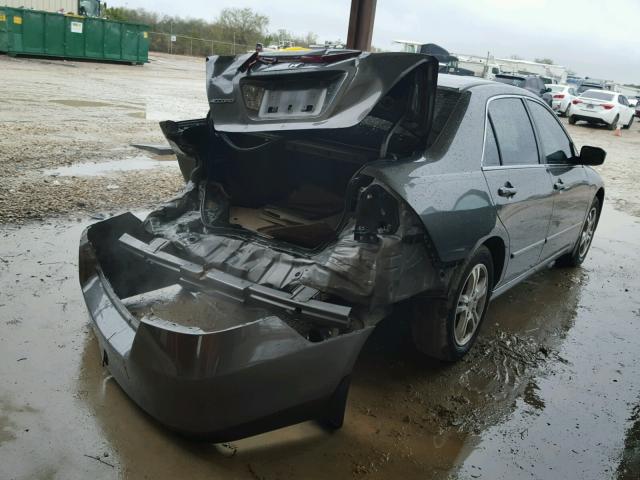 1HGCM56897A015422 - 2007 HONDA ACCORD EX GRAY photo 4