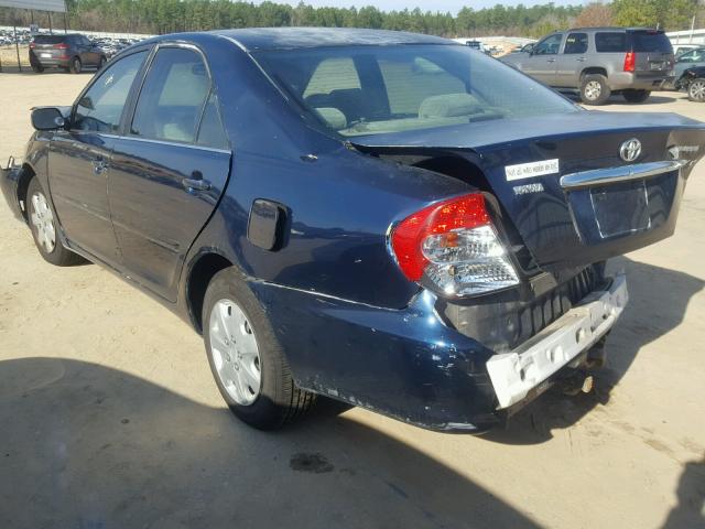 JTDBE32KX30143410 - 2003 TOYOTA CAMRY LE BLUE photo 3