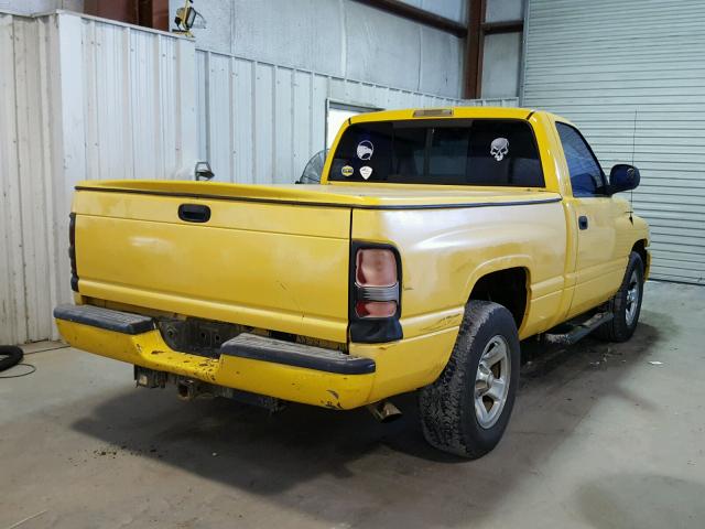 1B7HC16Z0XS191147 - 1999 DODGE RAM 1500 YELLOW photo 4