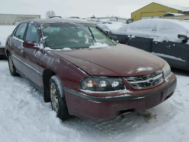 2G1WF55E219103379 - 2001 CHEVROLET IMPALA MAROON photo 1