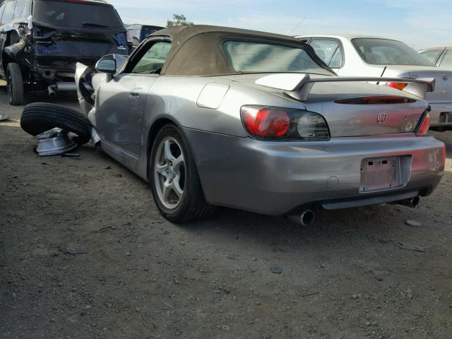 JHMAP11471T005749 - 2001 HONDA S2000 SILVER photo 3