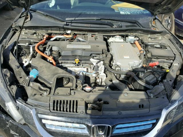 1HGCR6F5XFA000830 - 2015 HONDA ACCORD HYB GRAY photo 7