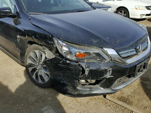 1HGCR6F5XFA000830 - 2015 HONDA ACCORD HYB GRAY photo 9