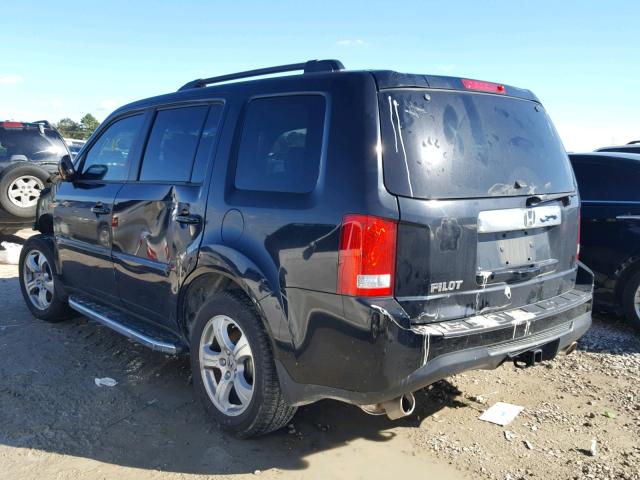 5FNYF3H70CB002325 - 2012 HONDA PILOT EXLN BLACK photo 3