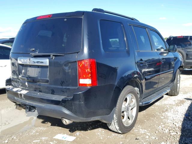 5FNYF3H70CB002325 - 2012 HONDA PILOT EXLN BLACK photo 4