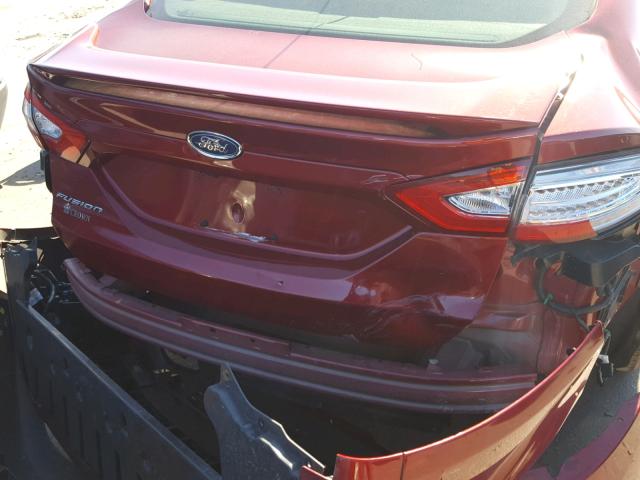 3FA6P0G77GR243247 - 2016 FORD FUSION S BURGUNDY photo 9