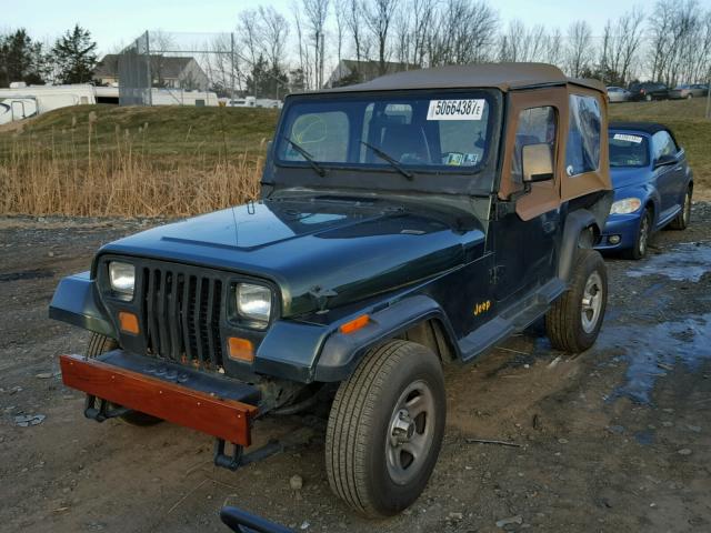 1J4FY19P4SP286318 - 1995 JEEP WRANGLER / GREEN photo 2