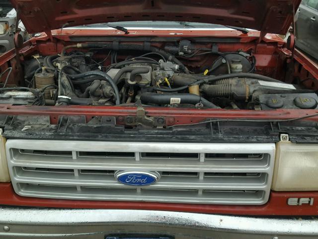 1FTDF15Y9KNB66687 - 1989 FORD F150 RED photo 7