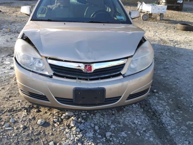 1G8ZS57N18F260314 - 2008 SATURN AURA XE GOLD photo 9