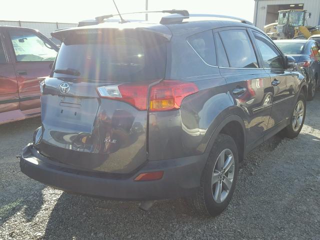 2T3WFREV0FW152950 - 2015 TOYOTA RAV4 XLE GRAY photo 4