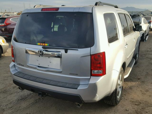 5FNYF3H56BB035665 - 2011 HONDA PILOT EXL SILVER photo 4