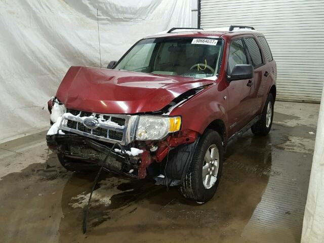 1FMCU93168KD65546 - 2008 FORD ESCAPE XLT MAROON photo 2