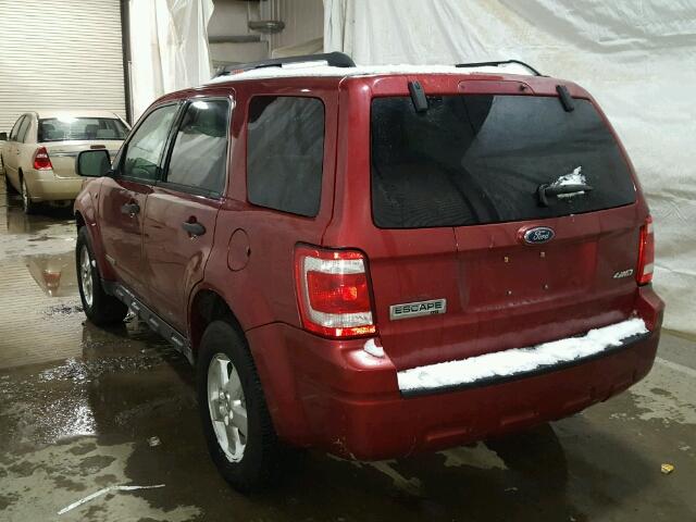 1FMCU93168KD65546 - 2008 FORD ESCAPE XLT MAROON photo 3