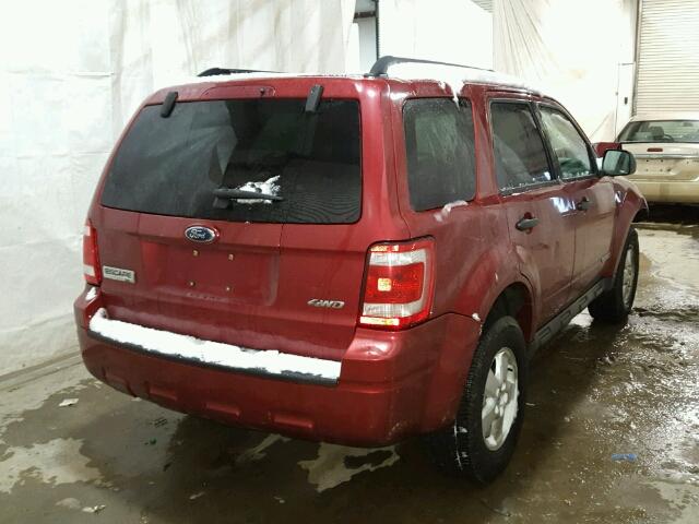 1FMCU93168KD65546 - 2008 FORD ESCAPE XLT MAROON photo 4