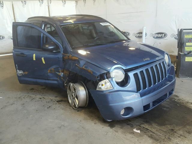 1J8FF47W47D584943 - 2007 JEEP COMPASS BLUE photo 1