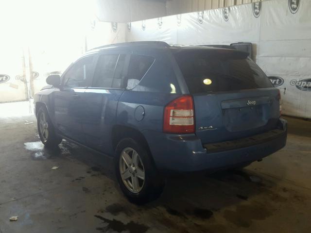 1J8FF47W47D584943 - 2007 JEEP COMPASS BLUE photo 3