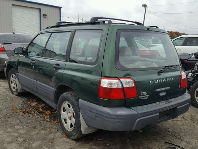 JF1SF63572H720973 - 2002 SUBARU FORESTER L GREEN photo 3