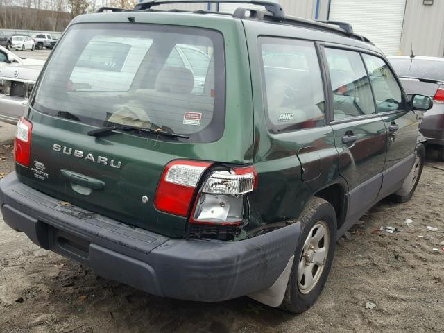 JF1SF63572H720973 - 2002 SUBARU FORESTER L GREEN photo 4