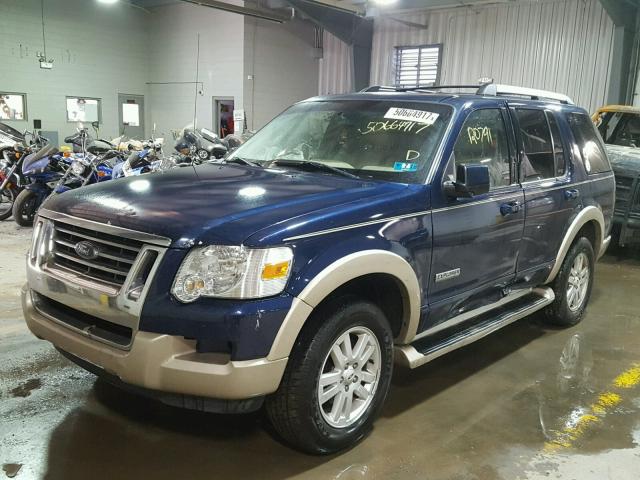 1FMEU74E96ZA12365 - 2006 FORD EXPLORER E BLUE photo 2