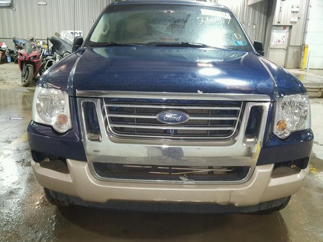 1FMEU74E96ZA12365 - 2006 FORD EXPLORER E BLUE photo 9