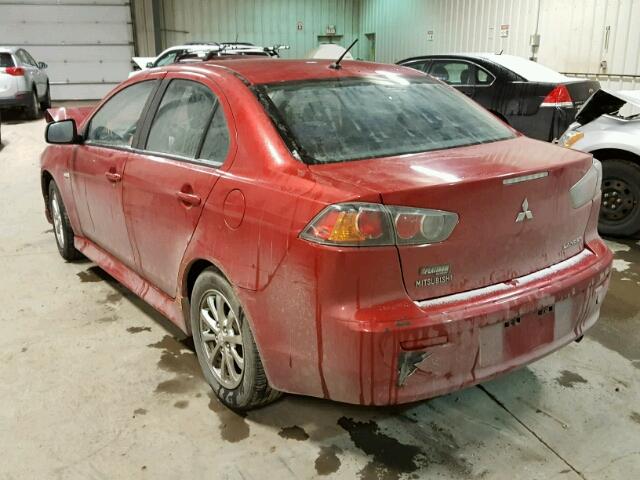 JA32U2FUXCU602435 - 2012 MITSUBISHI LANCER ES/ RED photo 3