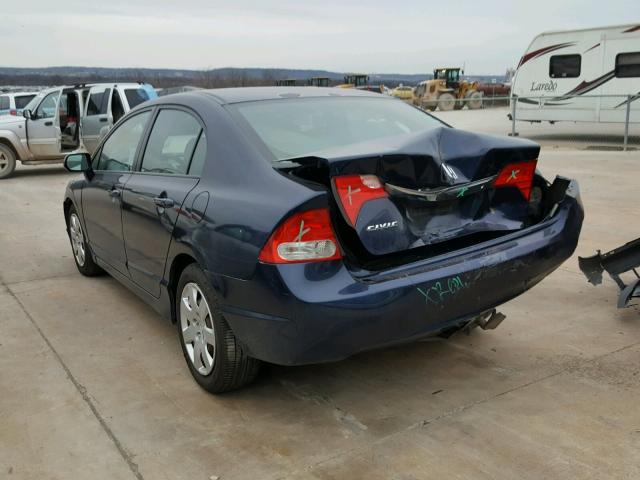 2HGFA1F52BH500077 - 2011 HONDA CIVIC LX BLUE photo 3