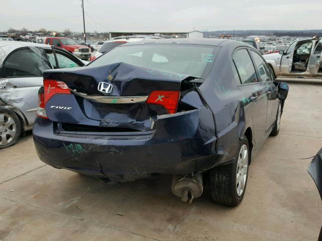 2HGFA1F52BH500077 - 2011 HONDA CIVIC LX BLUE photo 4